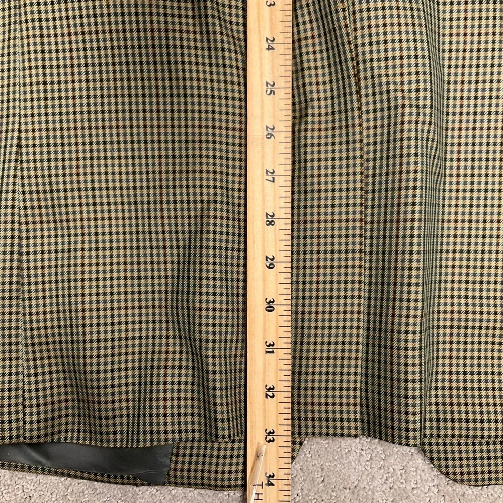 Hickey‎ Freeman Blazer Mens 44L Brown Gray Houndstooth Jacket Neimen Marcus